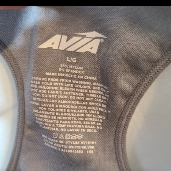 Says Large but fits like a medium Avia Racerback Front Closure Sports Bra - Picture 7 of 7